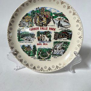 Turner Falls Park Oklahoma Collectible Souvenir Vintage Plate